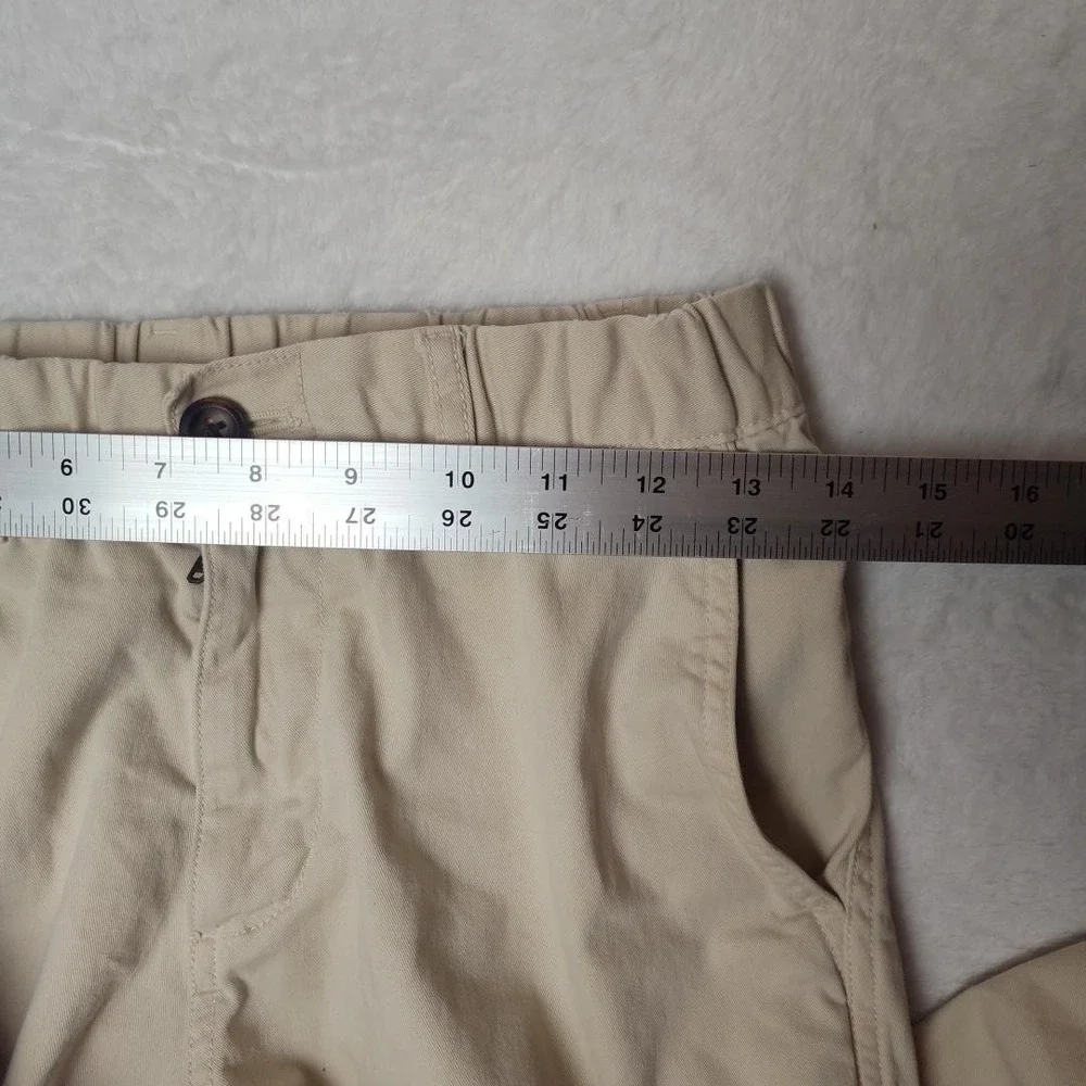 Bearbottom‎ Pants Mens 30x28 Beige Jogger Elastic Waist Cuffed Stretch Casual